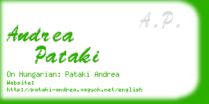 andrea pataki business card